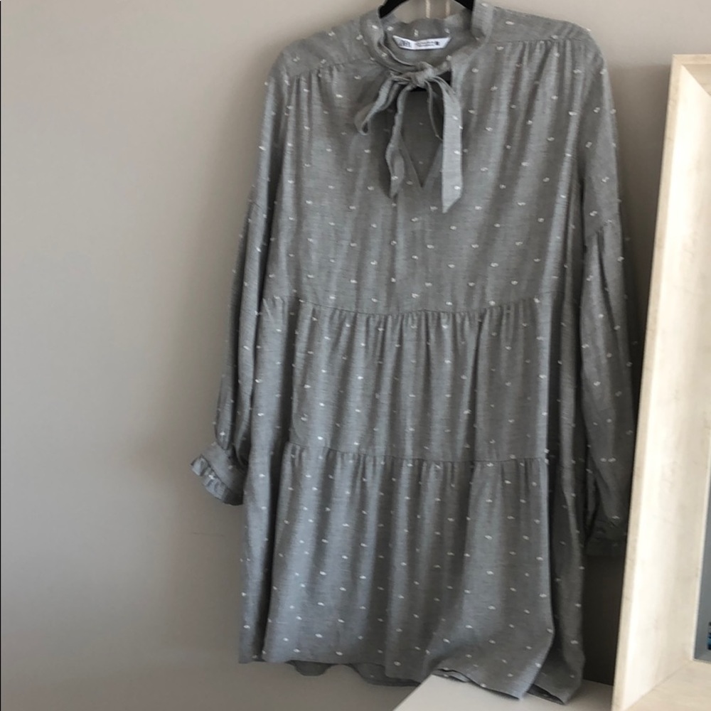 Zara babydoll polka dot dress